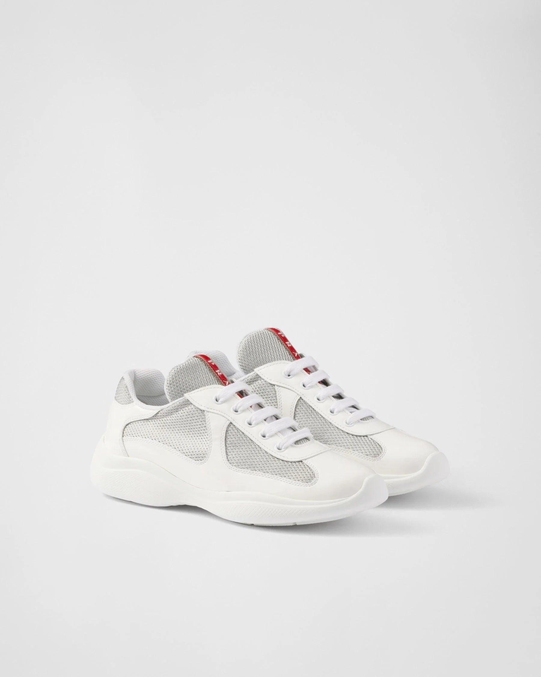 Baskets Prada America’s Cup en tissu Bike blanc