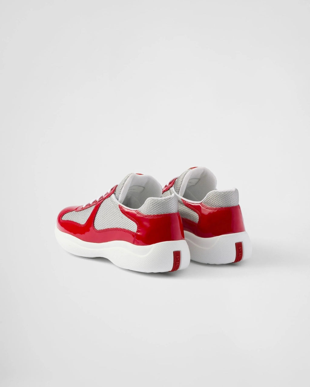Baskets Prada America’s Cup en tissu Bike rouge